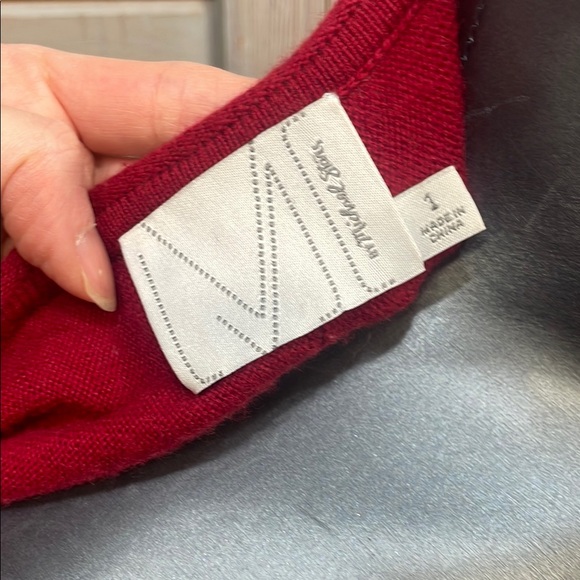 Michael Stars Red Off-the-Shoulder Knit Sweater - Picture 4 of 6